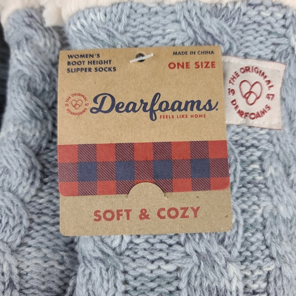 2 pairs of Dearfoams boot height slipper socks - Picture 4 of 8